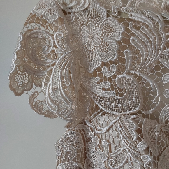 Beautiful mother of bride dress wedding size 14w Champagne color - Picture 4 of 9